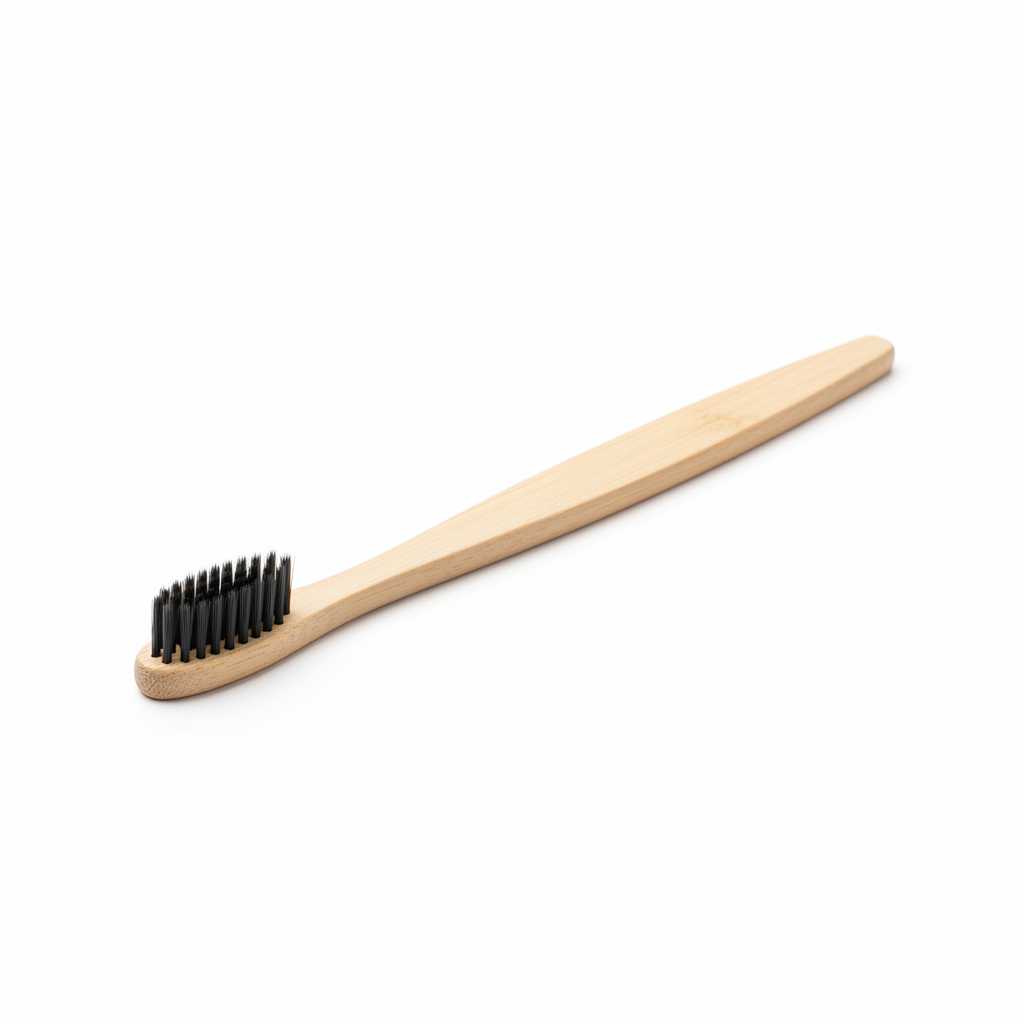 Brosse bambou fond blanc